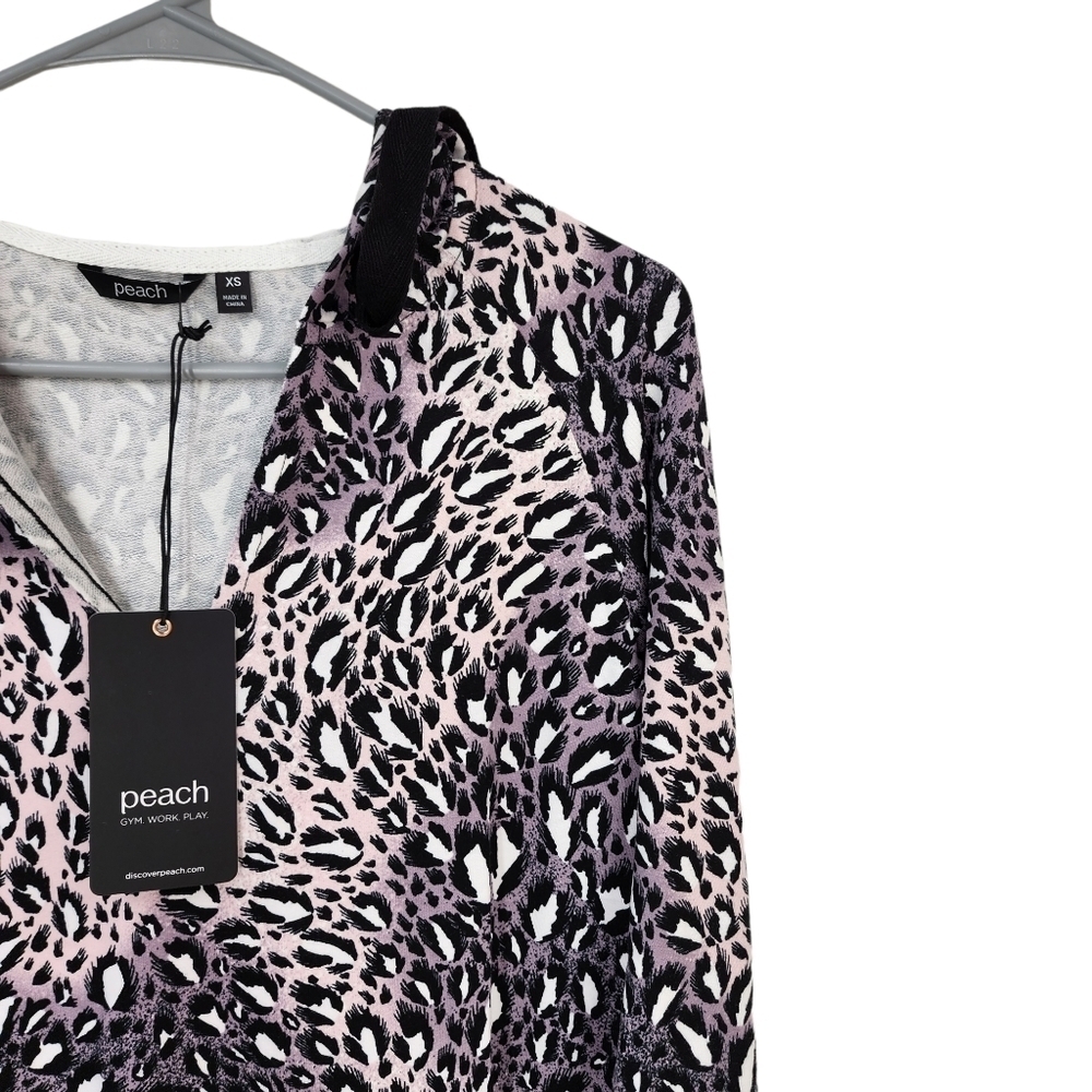 Peach Women's Leopard Print Palmer Hoodie - XS - Picture 3 of 9